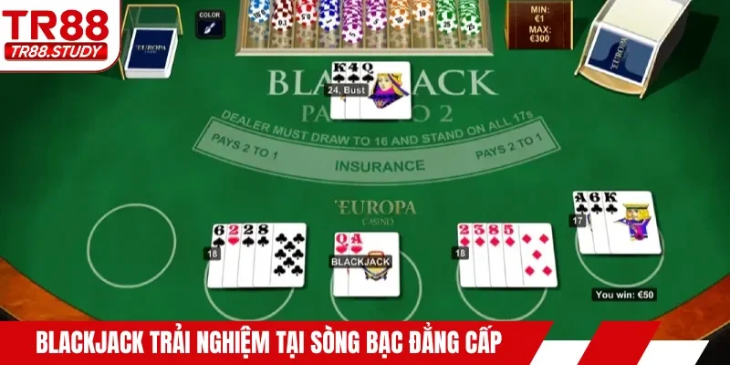 Blackjack trải nghiệm giải trí tại sòng bạc đẳng cấp