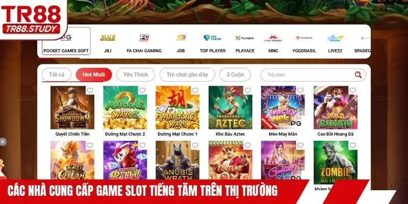 Các nhà cung cấp game slot tiếng tăm trên thị trường