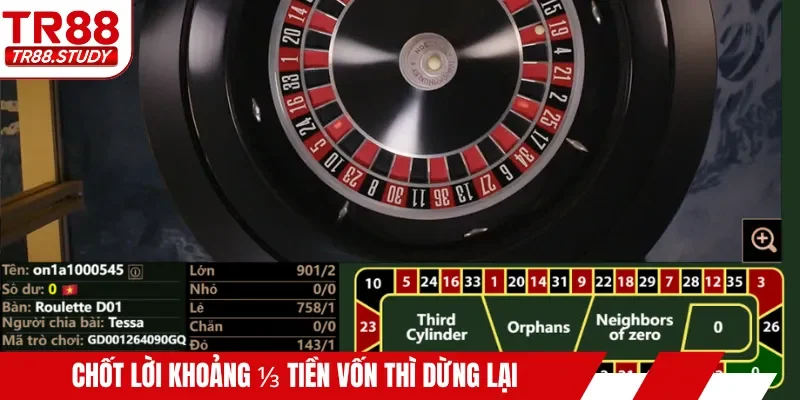 Chốt lời khoảng ⅓ tiền vốn thì dừng lại