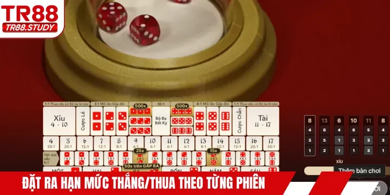 Đặt ra hạn mức thắng/thua theo từng phiên