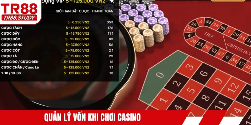 Quản lý vốn khi chơi casino